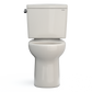 TOTO CST775CEFG#12 Drake Two-Piece Round 1.28 GPF Universal Height TORNADO FLUSH Toilet with CEFIONTECT , Sedona Beige