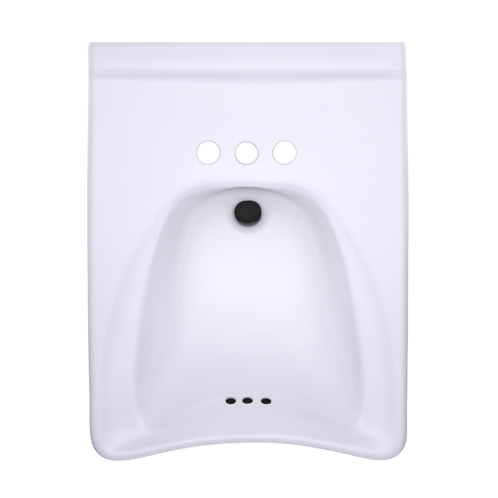 TOTO LT308.4#01 Commercial Wall-Mount Bathroom Sink For 4 Inch Center Faucets -