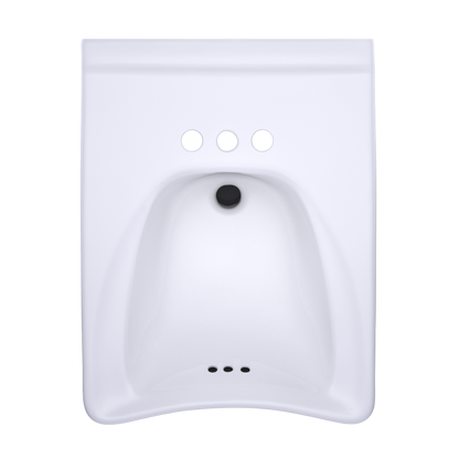 TOTO LT308.4#01 Commercial Wall-Mount Bathroom Sink For 4 Inch Center Faucets -