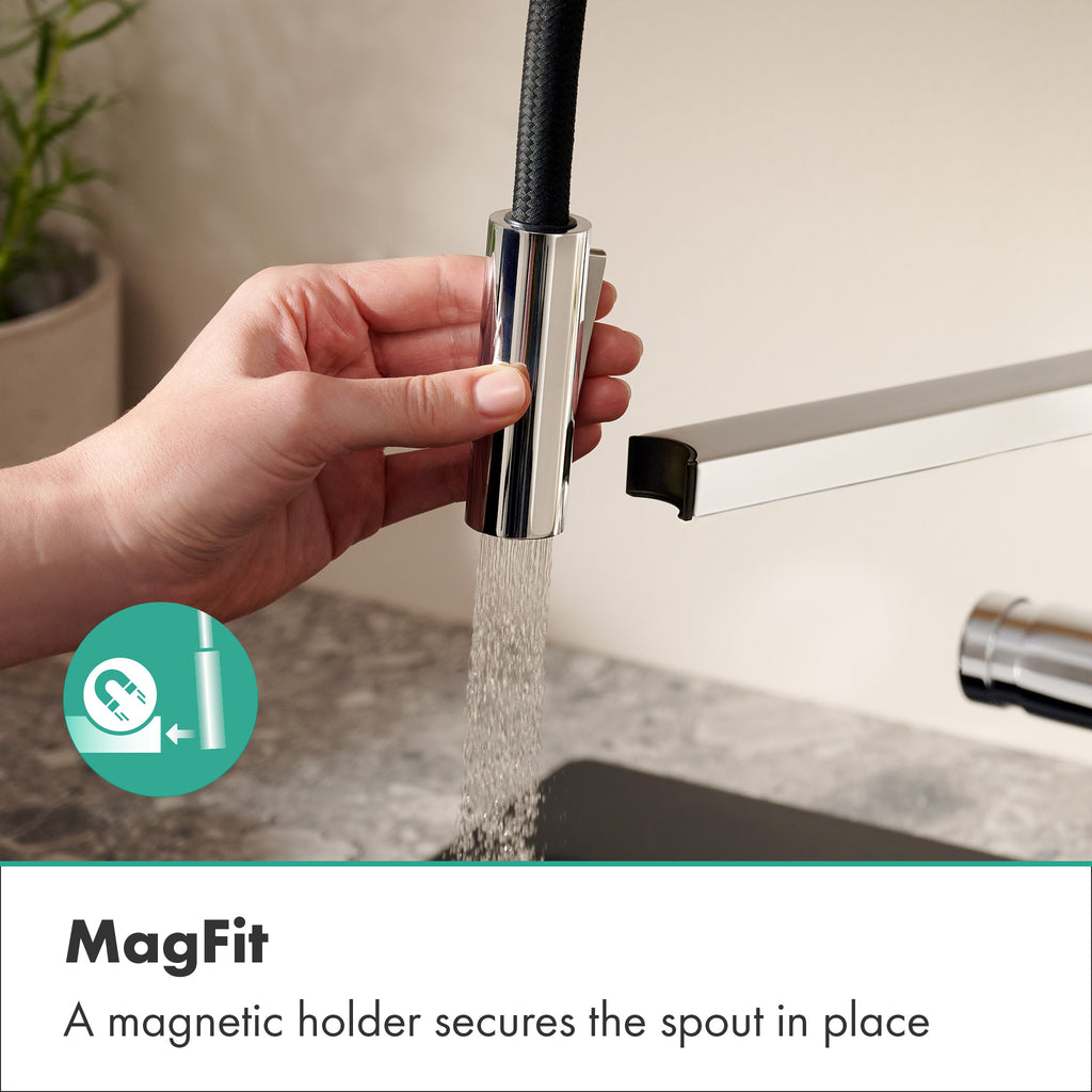 HANSGROHE 72861831 Talis N Semi-Pro PowderSpray Kitchen Faucet 1.75 GPM - Polished Nickel