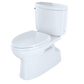 TOTO CST474CEFG#01 Vespin II Two-Piece Elongated 1.28 GPF Universal Height Skirted Design Toilet with CEFIONTECT , Cotton White