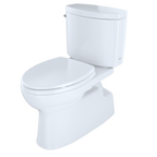 TOTO CST474CEFG#01 Vespin II Two-Piece Elongated 1.28 GPF Universal Height Skirted Design Toilet with CEFIONTECT , Cotton White