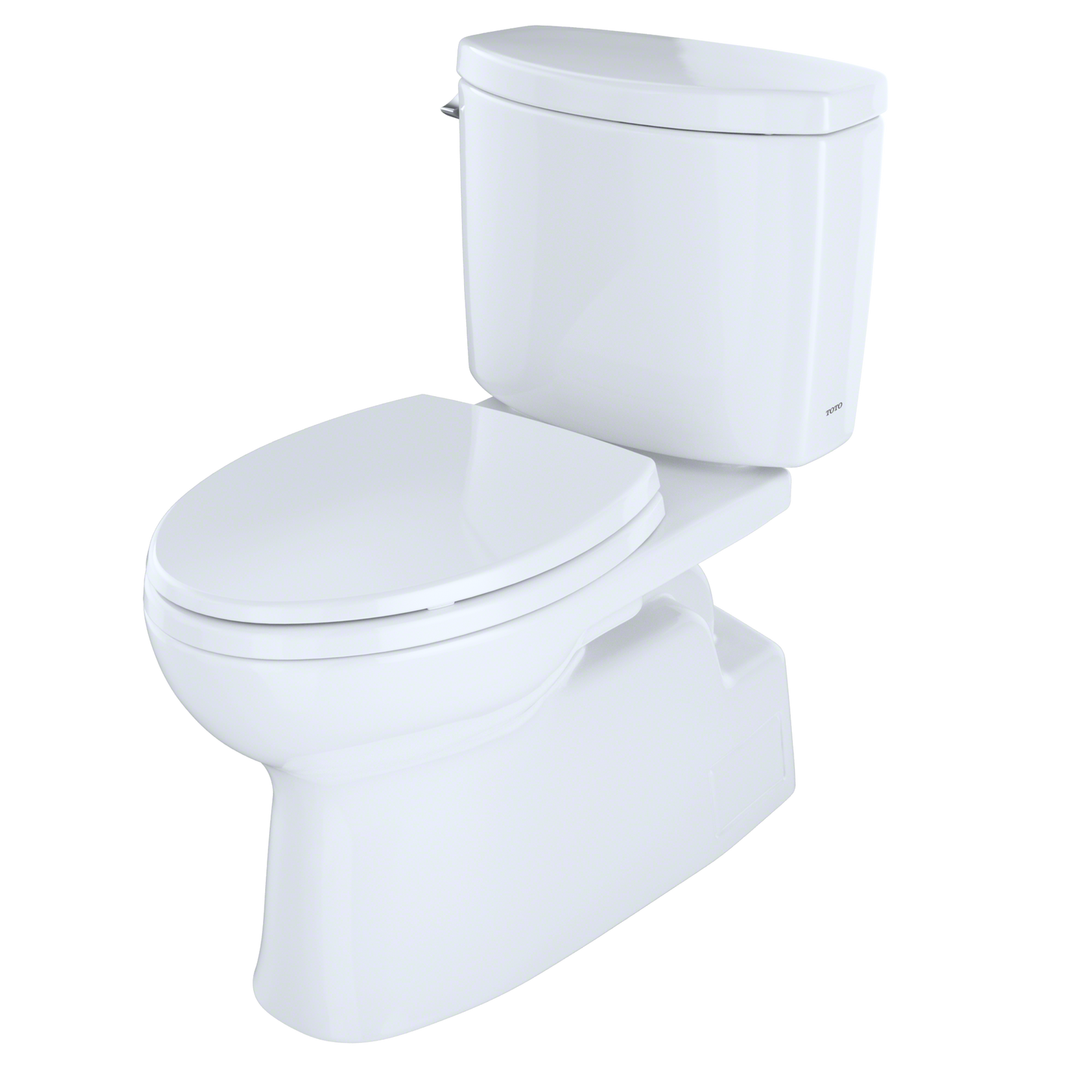 TOTO CST474CEFG#01 Vespin II Two-Piece Elongated 1.28 GPF Universal Height Skirted Design Toilet with CEFIONTECT , Cotton White