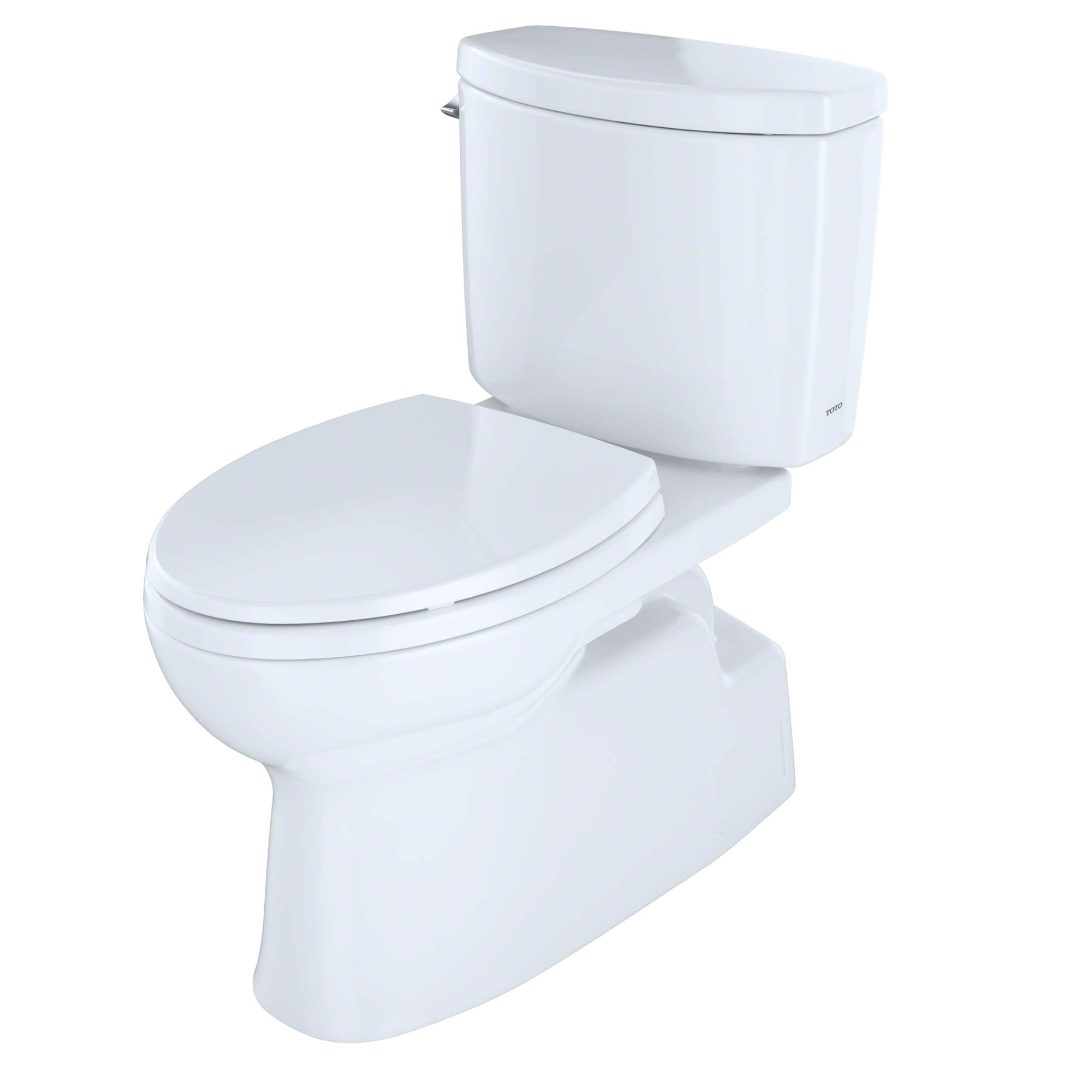 TOTO CST474CEFG#01 Vespin II Two-Piece Elongated 1.28 GPF Universal Height Skirted Design Toilet with CEFIONTECT , Cotton White