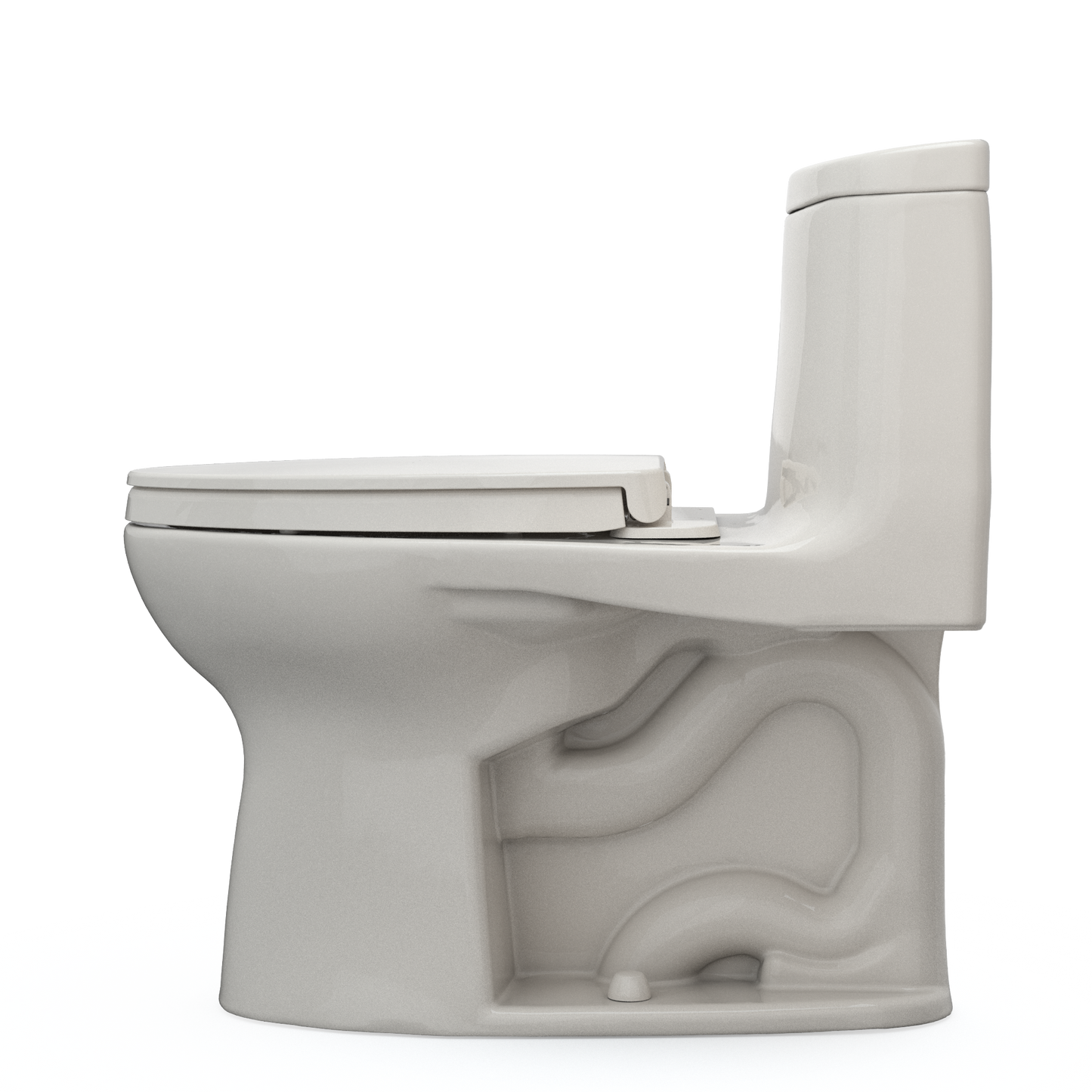 TOTO MS604124CEFG#12 UltraMax II One-Piece Elongated 1.28 GPF Universal Height Toilet with CEFIONTECT and SS124 SoftClose Seat , Sedona Beige