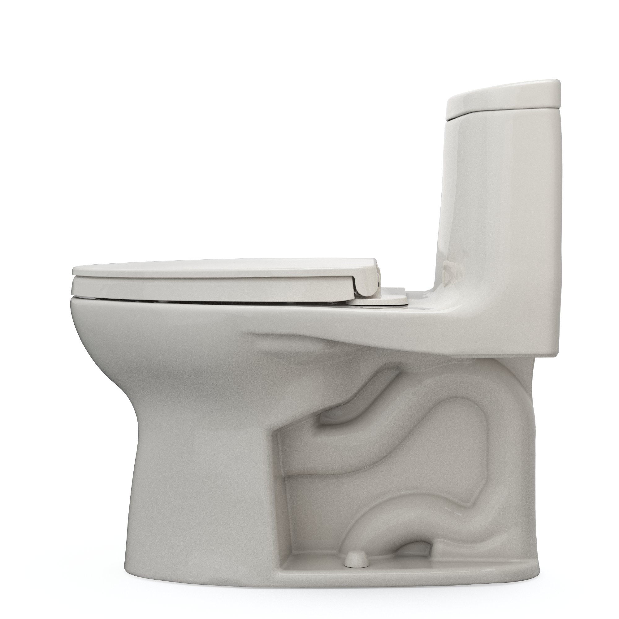 TOTO MS604124CEFG#12 Ultramax Ii One-Piece Elongated 1.28 Gpf Universal Height Toilet With Cefiontect And Ss124 Softclose Seat - Sedona Beige