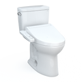 TOTO MW7763074CSFG.10#01 Drake Washlet+ Two-Piece Elongated 1.6 Gpf Universal Height Tornado Flush Toilet With C2 Bidet Seat - Cotton White