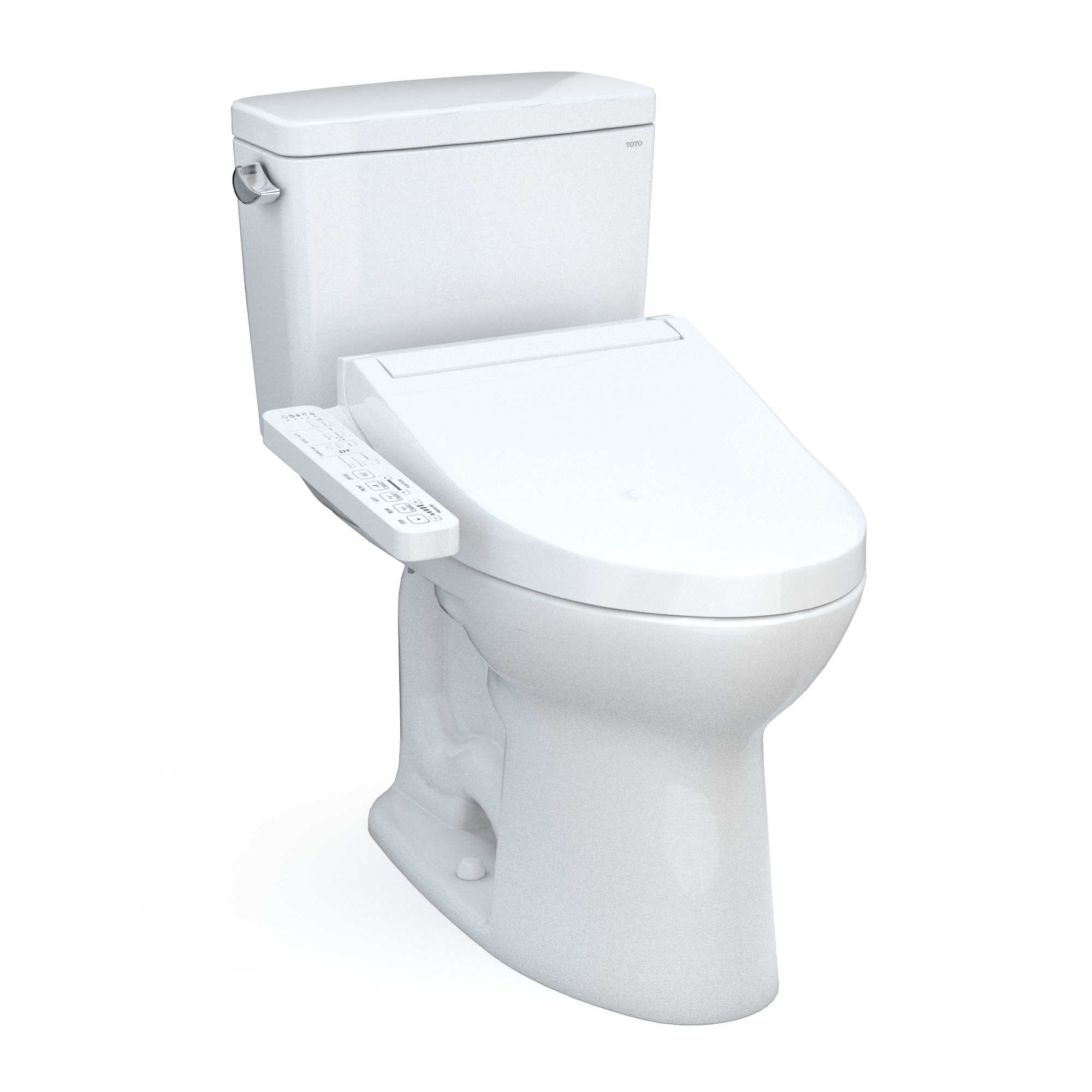 TOTO MW7763074CSG#01 Drake Washlet+ Two-Piece Elongated 1.6 Gpf Tornado Flush Toilet With C2 Bidet Seat - Cotton White