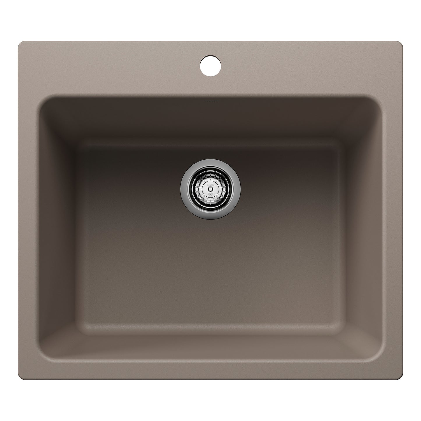 BLANCO 401926 Liven Liven SILGRANIT 25" Single Bowl Dual Mount Laundry Sink - Truffle in Truffle