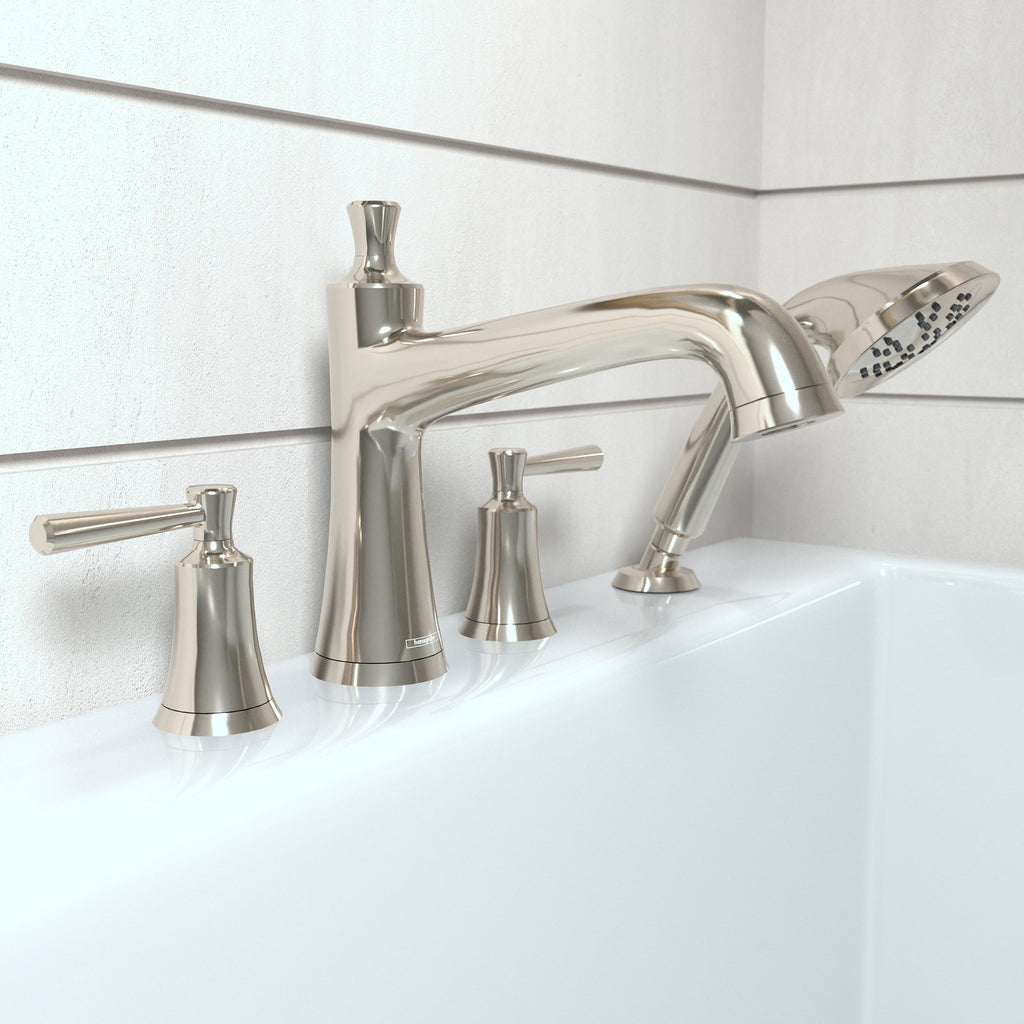 HANSGROHE 04777830 Joleena 4-Hole Roman Tub Set Trim with 1.75 GPM Handshower - Polished Nickel