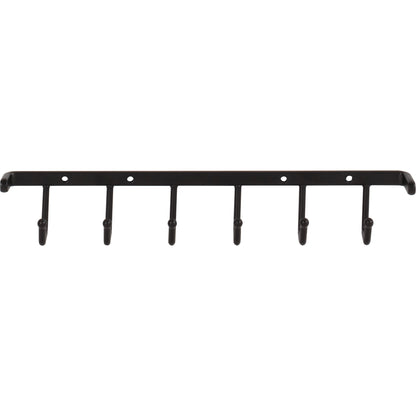 HARDWARE RESOURCES 296B-MB Matte Black Screw-Mount Belt Rack - Matte Black