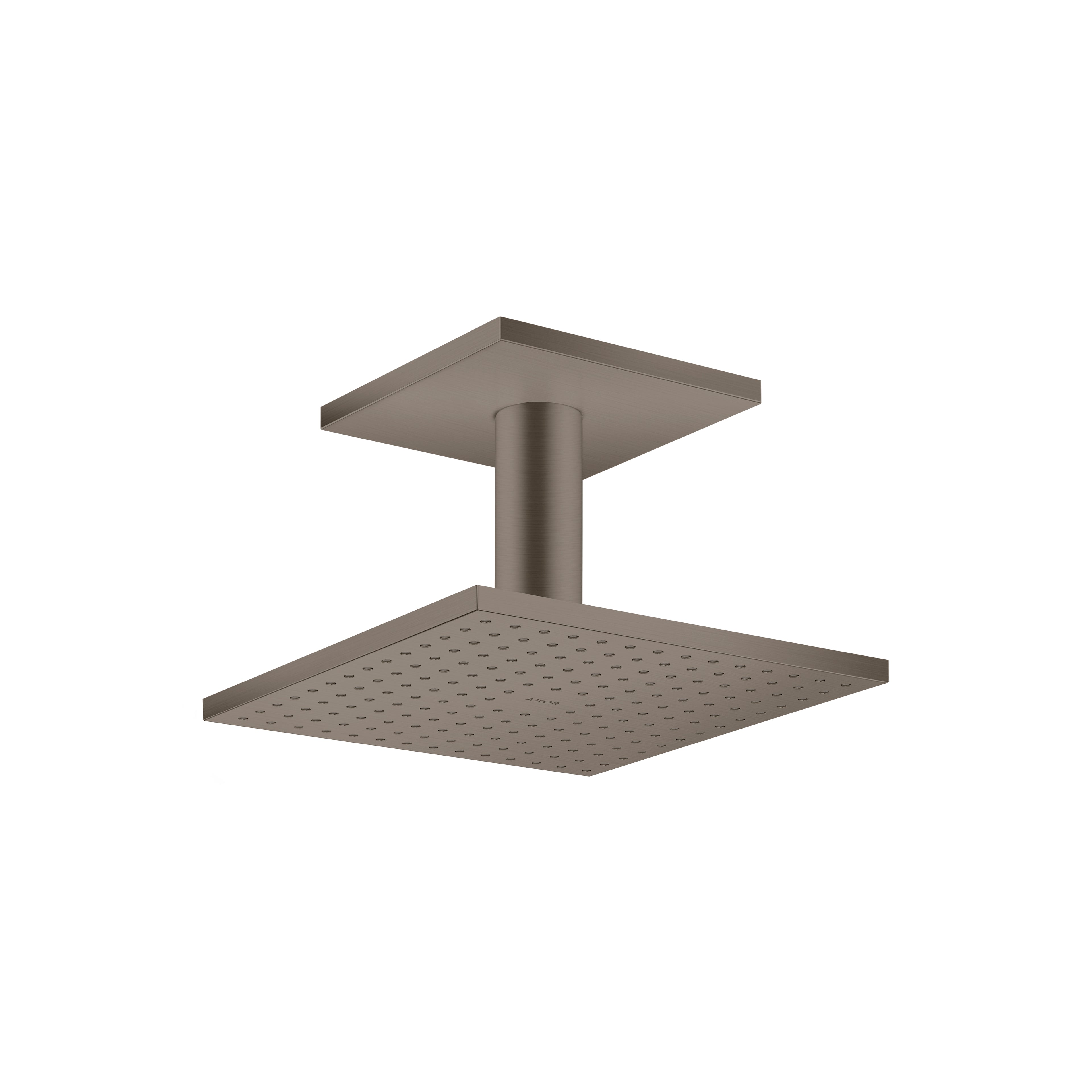 AXOR 35312341 ShowerSolutions Showerhead 250 Square 2-Jet Ceiling Connection, 2.5 GPM - Brushed Black Chrome