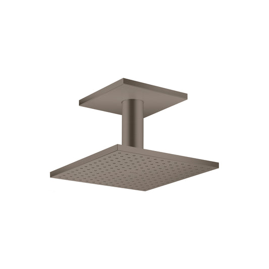AXOR 35319341 ShowerSolutions Showerhead 250 Square 2-Jet Ceiling Connection, 1.75 GPM - Brushed Black Chrome