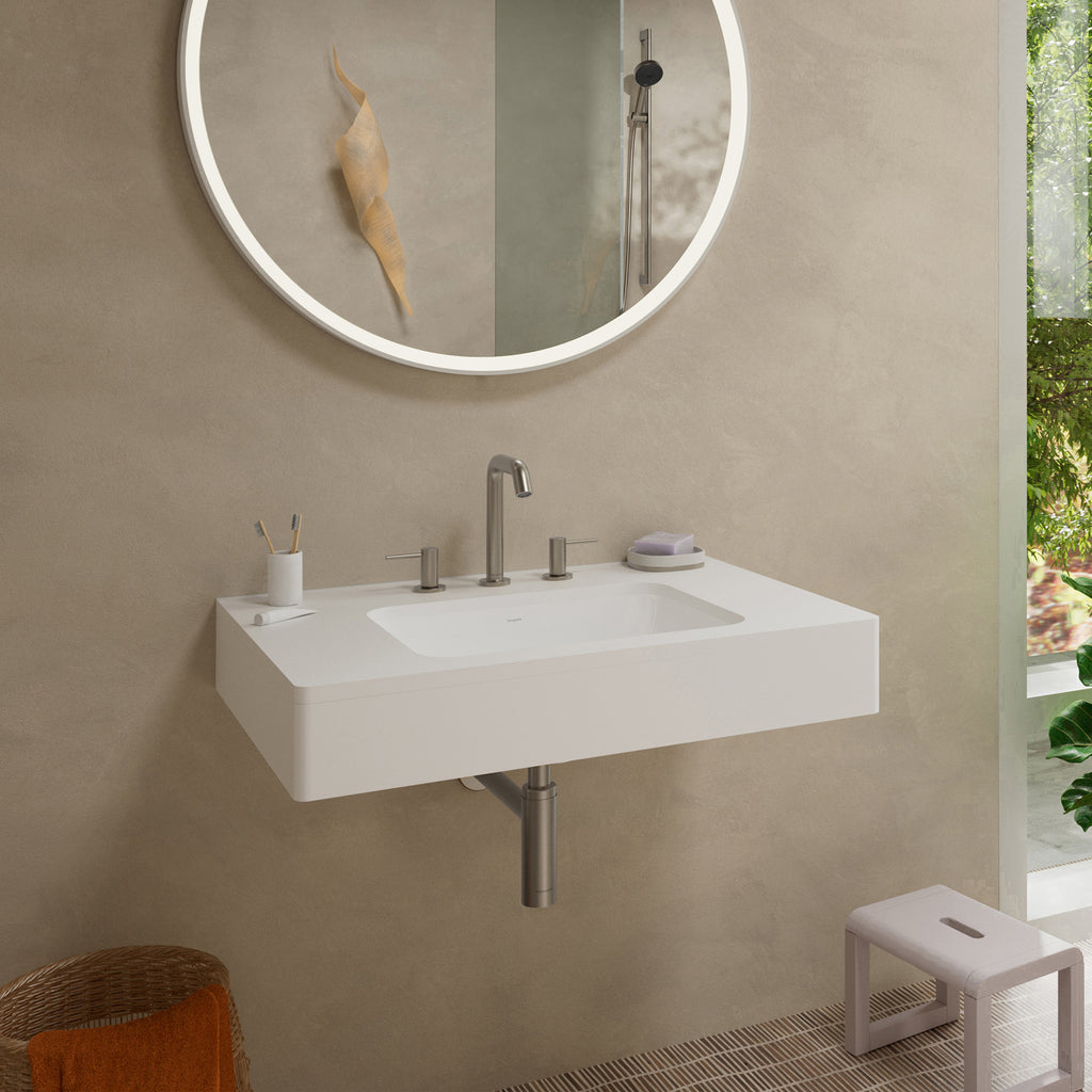 HANSGROHE 73332821 Tecturis S Widespread Faucet 150, 1.2 GPM - Brushed Nickel