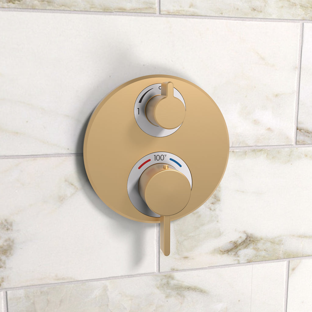 HANSGROHE 15758141 Ecostat S Thermostatic Trim with Volume Control and Diverter - Brushed Bronze