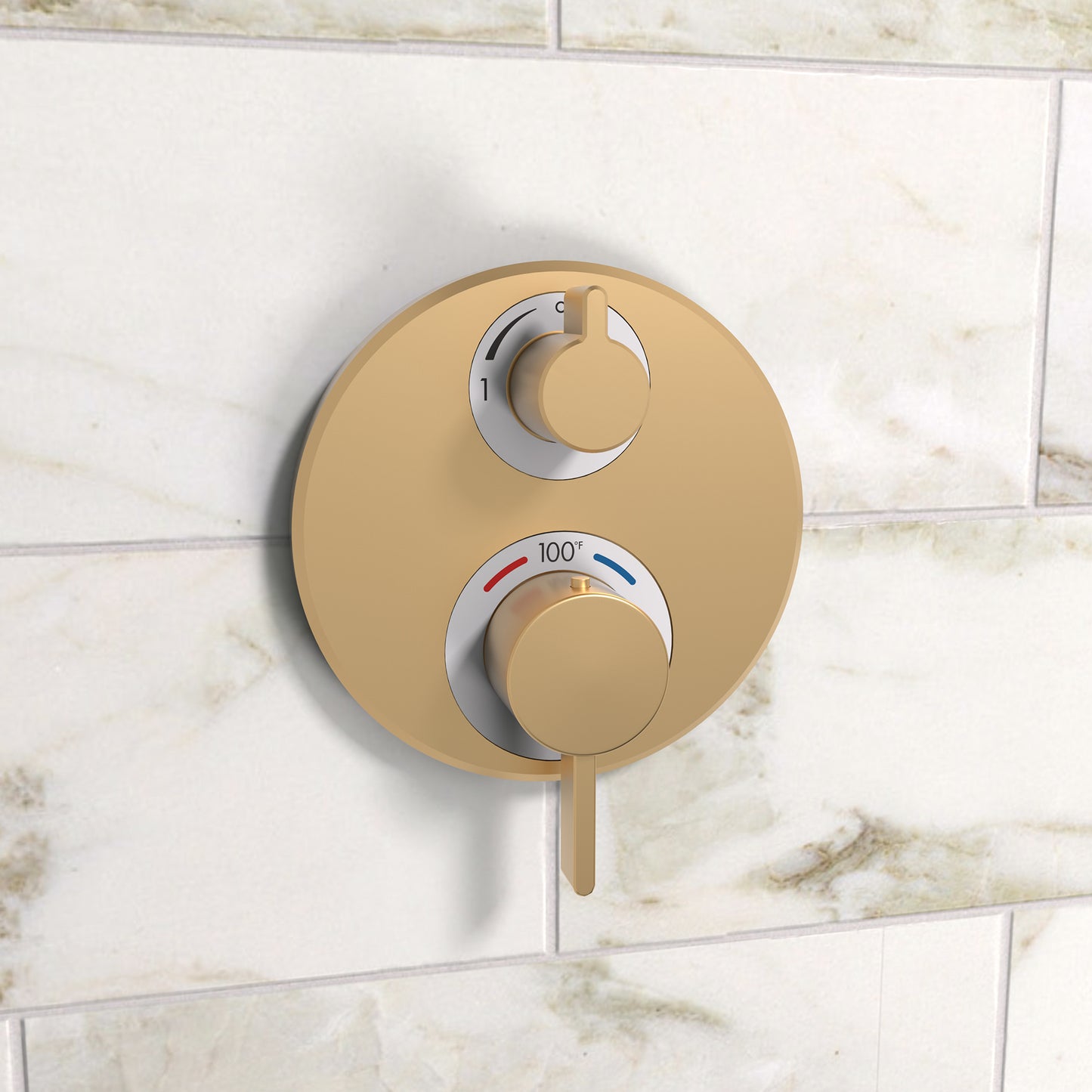 HANSGROHE 15758141 Ecostat S Thermostatic Trim with Volume Control and Diverter - Brushed Bronze