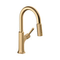 HANSGROHE 04853140 Locarno Prep Kitchen Faucet, 2-Spray Pull-Down, 1.75 GPM - Brushed Bronze