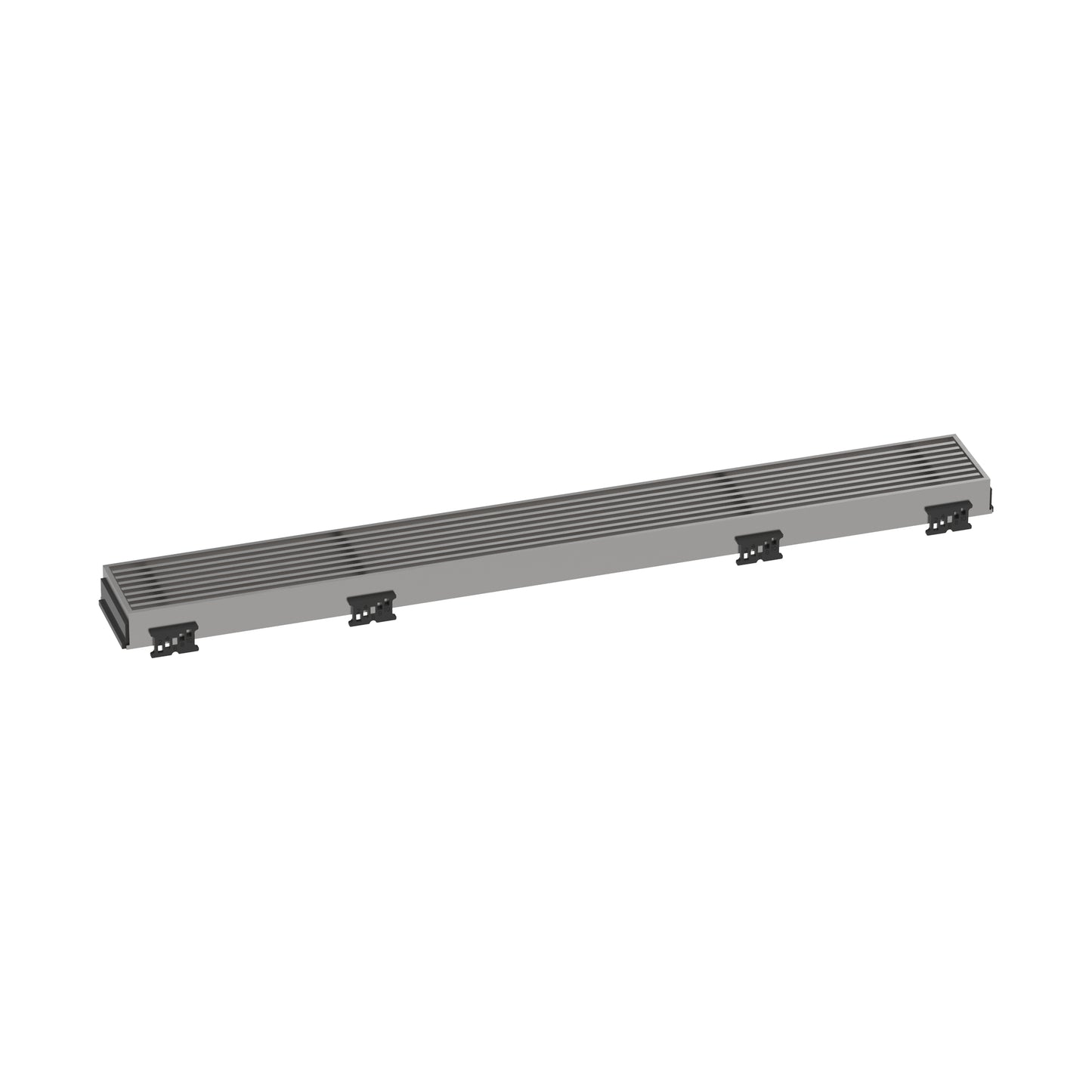 HANSGROHE 56115801 RainDrain Match Boardwalk Trim Boardwalk 23 5/8" with Height Adjustable Frame - Brushed Stainless Steel