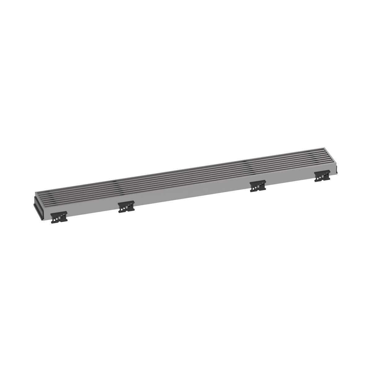 HANSGROHE 56115801 RainDrain Match Boardwalk Trim Boardwalk 23 5/8" with Height Adjustable Frame - Brushed Stainless Steel