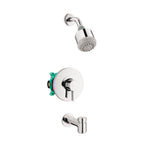 HANSGROHE 04906000 Clubmaster Pressure Balance Tub/Shower Set with Rough, 2.5 GPM - Chrome