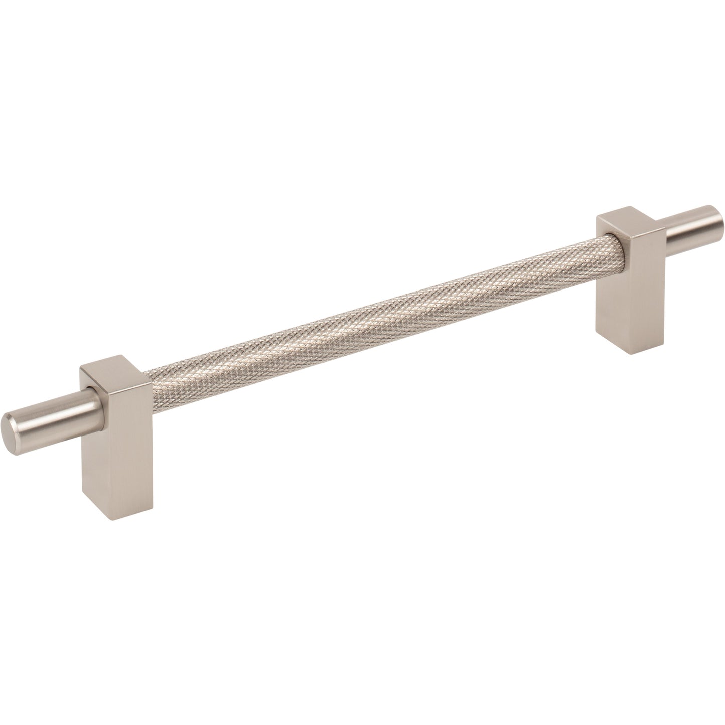 JEFFREY ALEXANDER 598-160SN Larkin Knurled Center 160 mm Center-to-Center Bar Pull - Satin Nickel