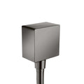 AXOR 36732331 ShowerSolutions Wall Outlet Square with Check Valves - Polished Black Chrome