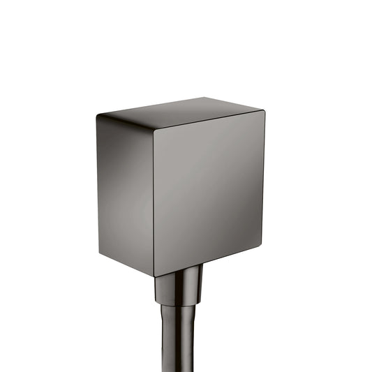 AXOR 36732331 ShowerSolutions Wall Outlet Square with Check Valves - Polished Black Chrome