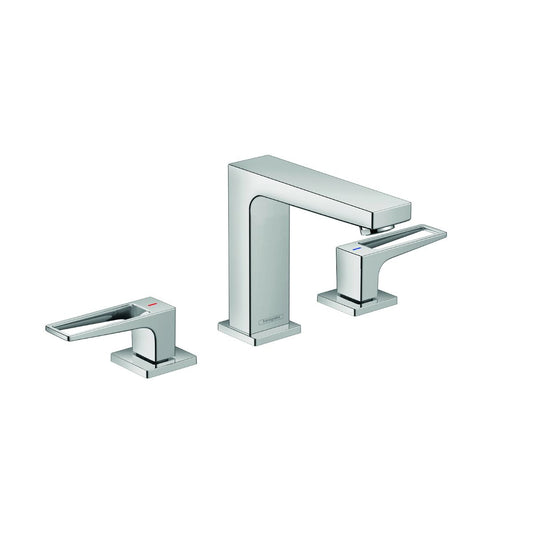 HANSGROHE 74516001 Metropol Widespread Faucet 110 with Loop Handles and Pop-Up Drain, 1.2 GPM - Chrome