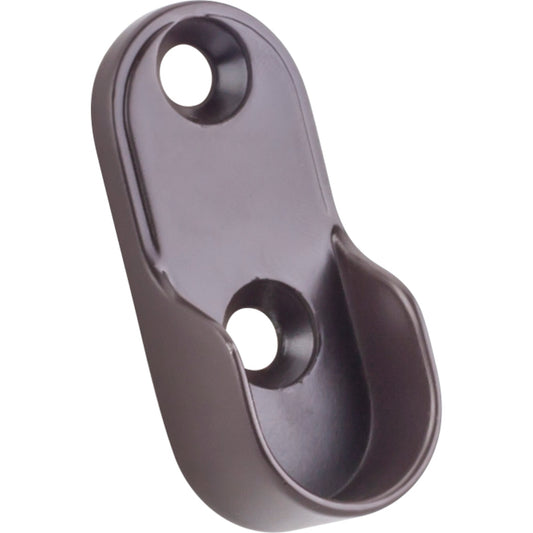 HARDWARE RESOURCES M7175-ORB Dark Bronze Screw-In Mounting Bracket for Oval Closet Rods , Dark Bronze