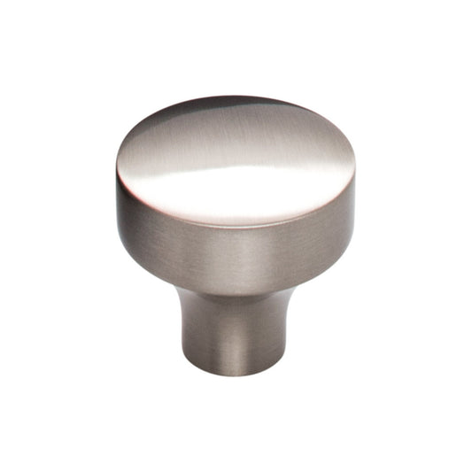 TOP KNOBS TK900BSN Kinney 1 1/8" Diameter Round Knob - Brushed Satin Nickel