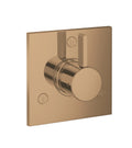 HANSGROHE 04880140 Ecostat Diverter Trim Square Trio/Quattro - Brushed Bronze