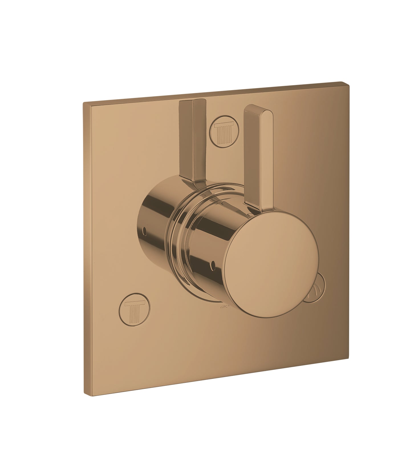 HANSGROHE 04880140 Ecostat Diverter Trim Square Trio/Quattro - Brushed Bronze
