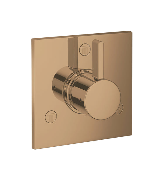HANSGROHE 04880140 Ecostat Diverter Trim Square Trio/Quattro - Brushed Bronze