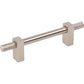 JEFFREY ALEXANDER 698-96SN Larkin Knurled Ends 96 mm Center-to-Center Bar Pull - Satin Nickel