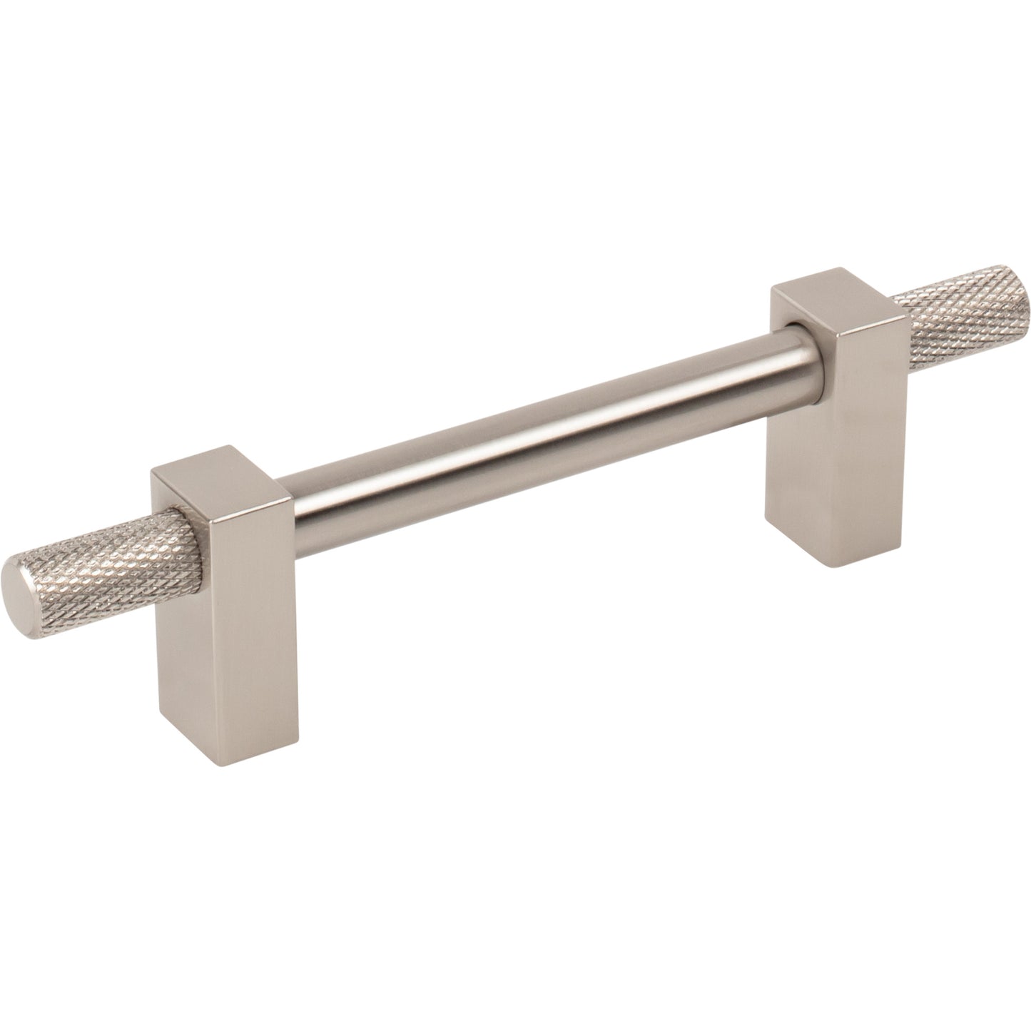 JEFFREY ALEXANDER 698-96SN Larkin Knurled Ends 96 mm Center-to-Center Bar Pull - Satin Nickel