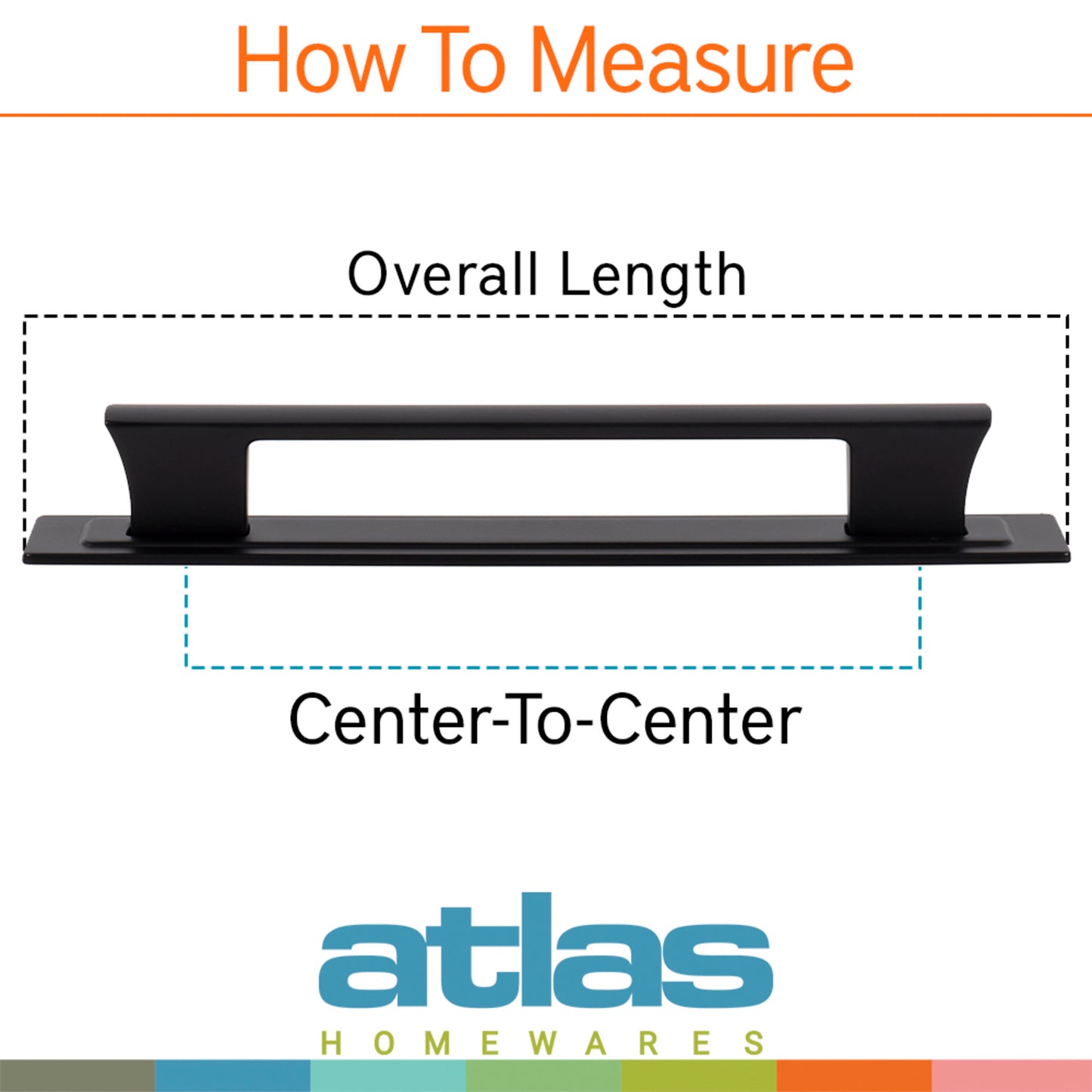 ATLAS A6008-SL Zander 12" Center to Center Appliance Pull - Slate