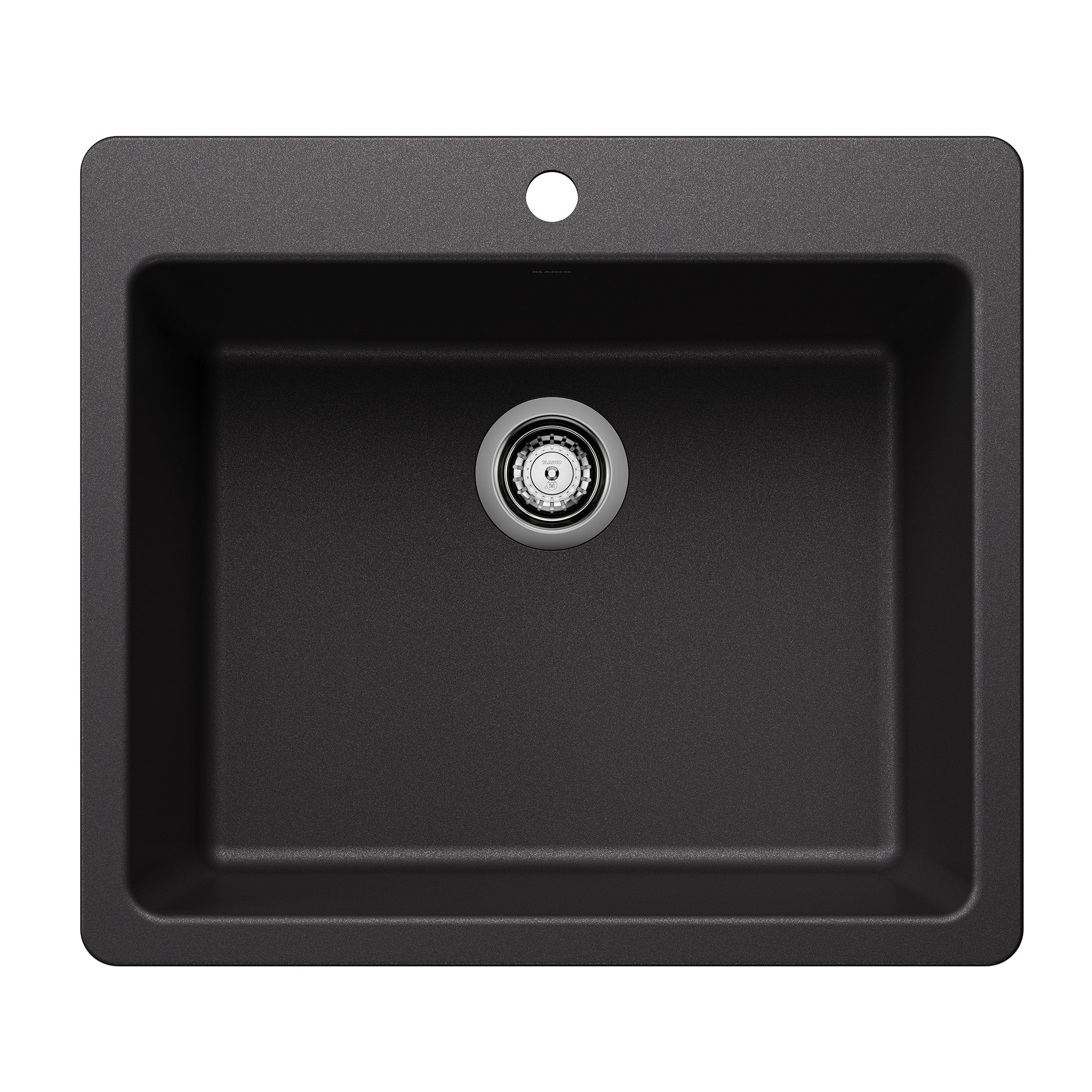 BLANCO 443219 Liven Liven SILGRANIT 25" Single Bowl Dual Mount Kitchen Sink - Anthracite in Anthracite