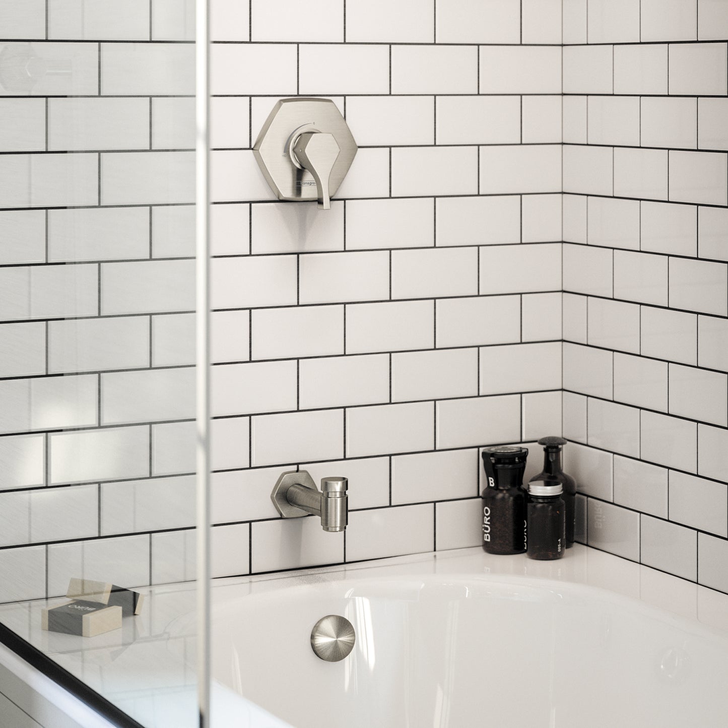 HANSGROHE 04823820 Brushed Nickel Locarno Transitional Showerhead 2.5 GPM