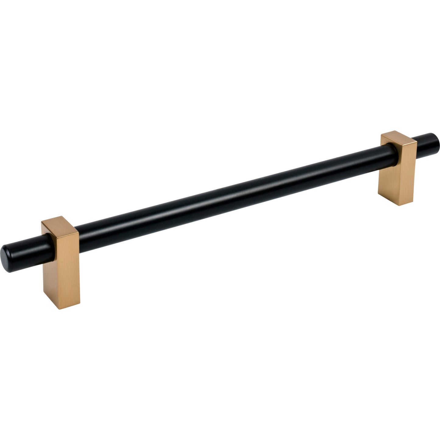 JEFFREY ALEXANDER 478-12MBSBZ Larkin 2 12" Center-to-Center Appliance Pull - Matte Black w/Satin Bronze