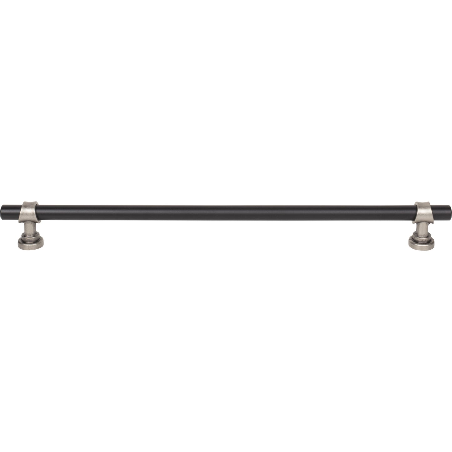 TOP KNOBS M2766 Bit 12" Center to Center Bar Pull - Flat Black and Pewter Antique