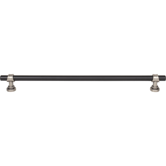 TOP KNOBS M2766 Bit 12" Center to Center Bar Pull - Flat Black and Pewter Antique