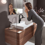 HANSGROHE 75030671 Vivenis Single-hole Faucet 210 with Swivel Spout and Pop-Up Drain, 1.2 GPM - Matte Black