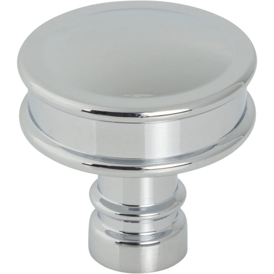 TOP KNOBS TK3140PC Cranford 1 1/4" Diameter Round Knob - Polished Chrome