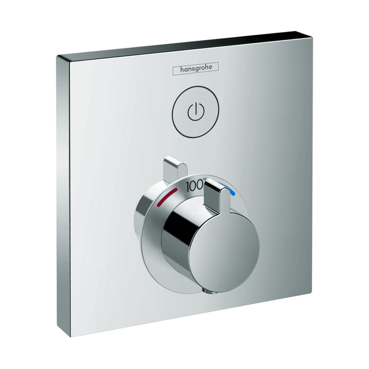 HANSGROHE 15762001 ShowerSelect Thermostatic Trim for 1 Function, Square - Chrome