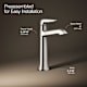 KOHLER Tempered 1.2 GPM Single Hole Vessel Bathroom Faucet with Pop-Up Drain Assembly - Vibrant Brushed Moderne Brass, K-22023-4-2MB