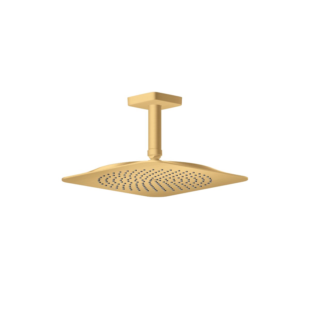 AXOR 28793251 Citterio C Showerhead 270 Square 1-Jet Ceiling Connection, 2.5 GPM - Brushed Gold Optic