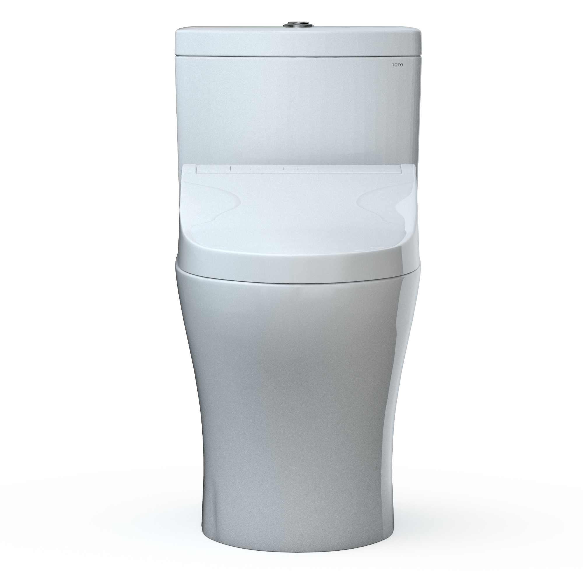 TOTO MW4463084CEMFGN#01 Washlet+ Aquia Iv Two-Piece Elongated Universal Height Dual Flush 1.28 And 0.9 Gpf Toilet And Washlet C5 Bidet Seat - Cotton White