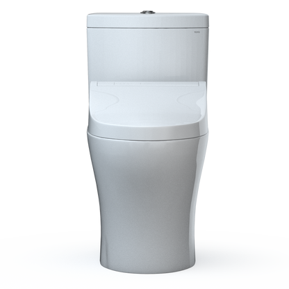 TOTO MW4463084CEMFGN#01 Washlet+ Aquia Iv Two-Piece Elongated Universal Height Dual Flush 1.28 And 0.9 Gpf Toilet And Washlet C5 Bidet Seat - Cotton White