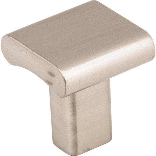 ELEMENTS 183SN Park 1" Length Square Knob - Satin Nickel