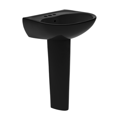 TOTO LPT241.4#51 Supreme Oval Basin Pedestal Bathroom Sink For4 Inch Center Faucets - Ebony